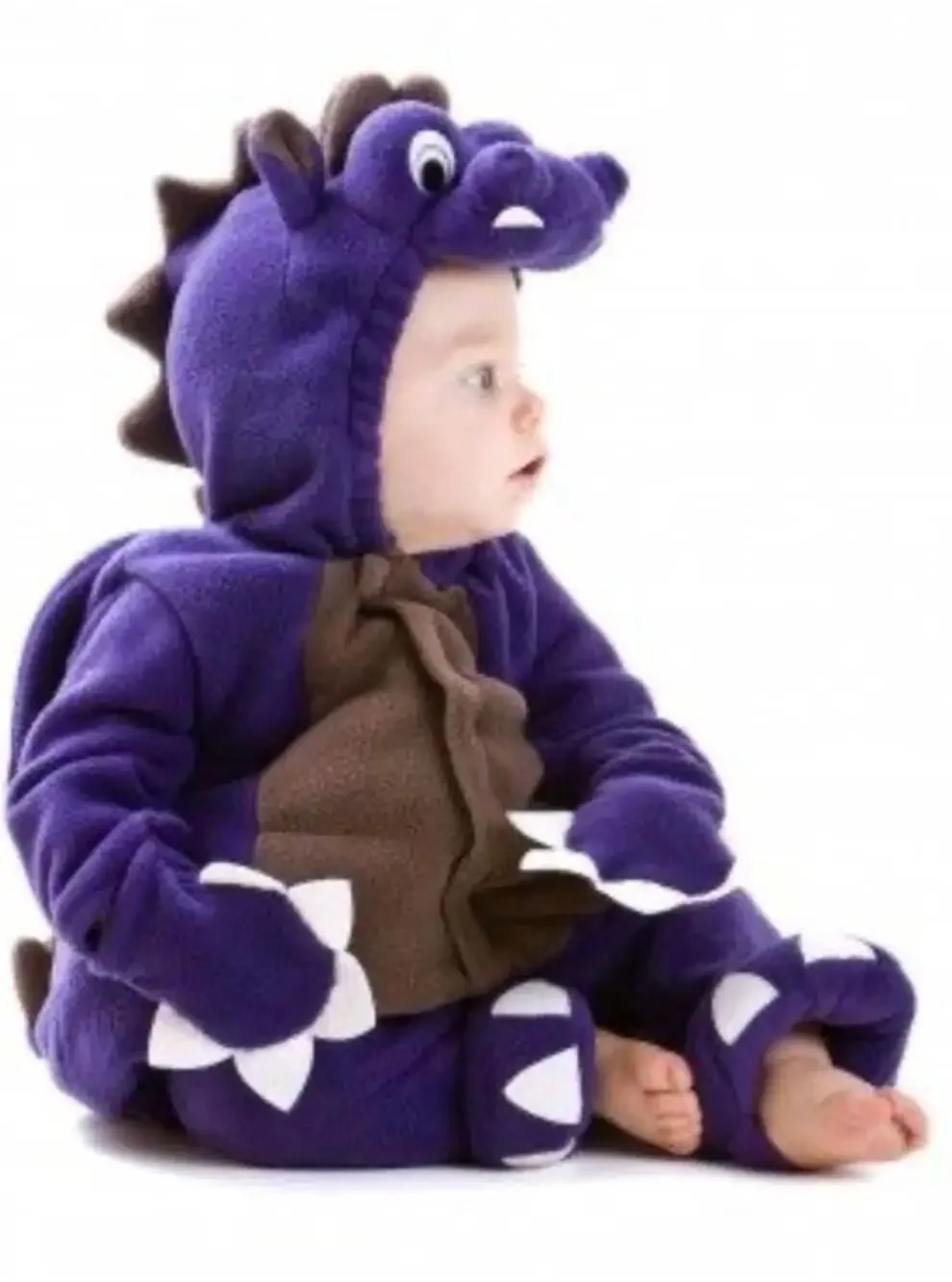 12-18 mos Old Navy Purple Dragon Halloween Costume Fleece Outfit vtg Y2K
